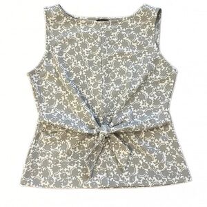 Ann Taylor shirt Floral Gray Sleeveless Top